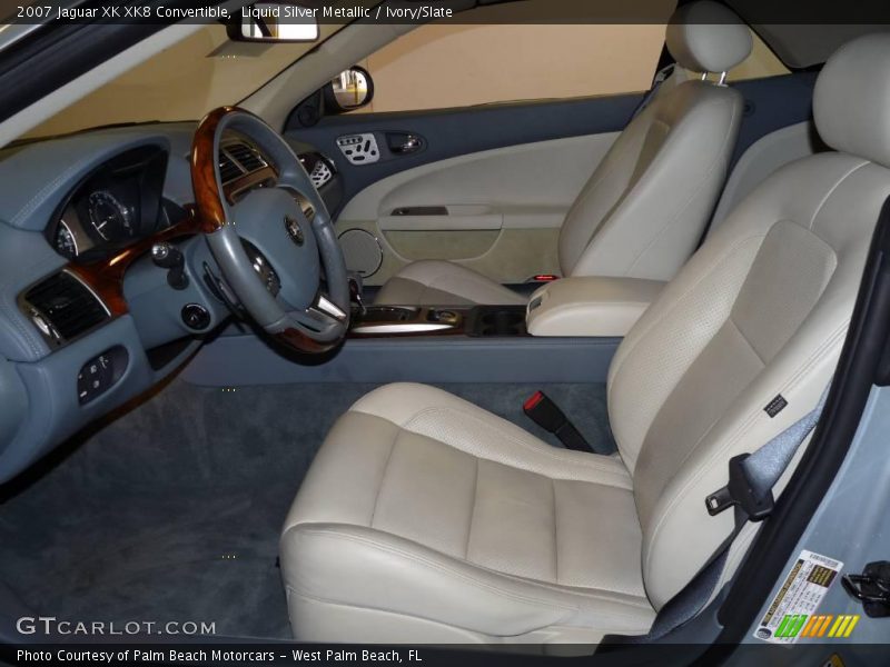 Liquid Silver Metallic / Ivory/Slate 2007 Jaguar XK XK8 Convertible