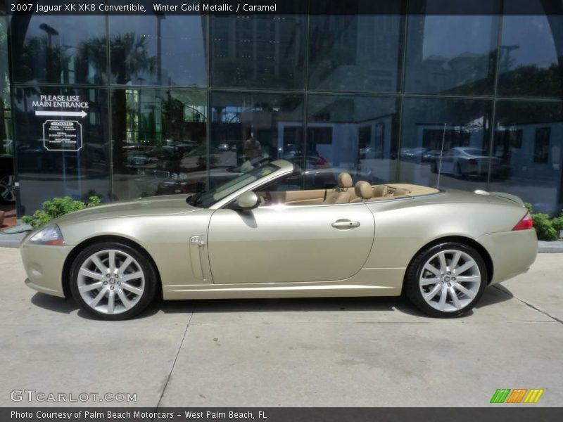 Winter Gold Metallic / Caramel 2007 Jaguar XK XK8 Convertible