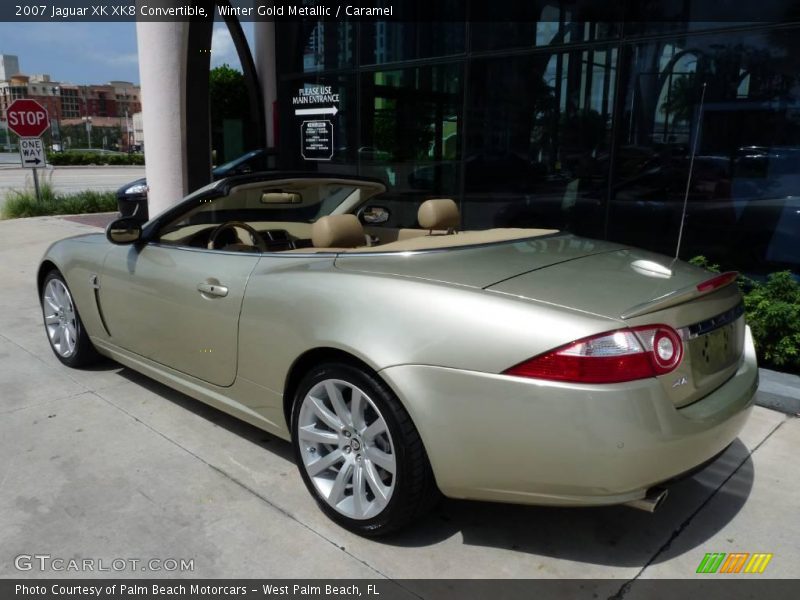 Winter Gold Metallic / Caramel 2007 Jaguar XK XK8 Convertible