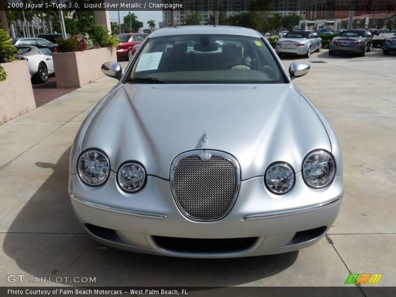 Liquid Silver Metallic / Champagne 2008 Jaguar S-Type 3.0