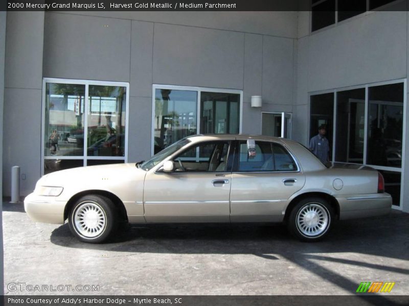 Harvest Gold Metallic / Medium Parchment 2000 Mercury Grand Marquis LS