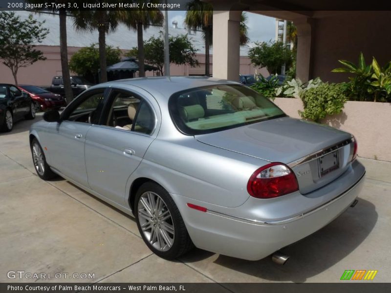 Liquid Silver Metallic / Champagne 2008 Jaguar S-Type 3.0