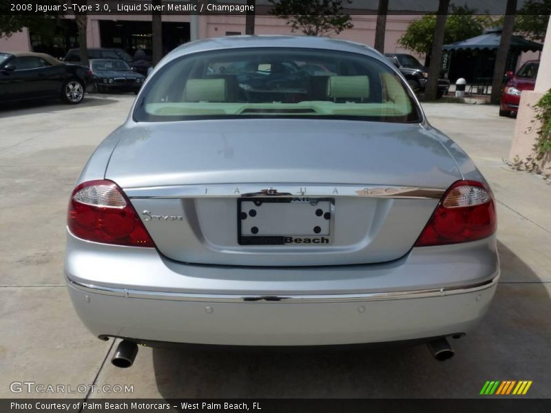 Liquid Silver Metallic / Champagne 2008 Jaguar S-Type 3.0
