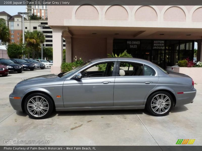 Lunar Grey / Ivory 2008 Jaguar S-Type 3.0