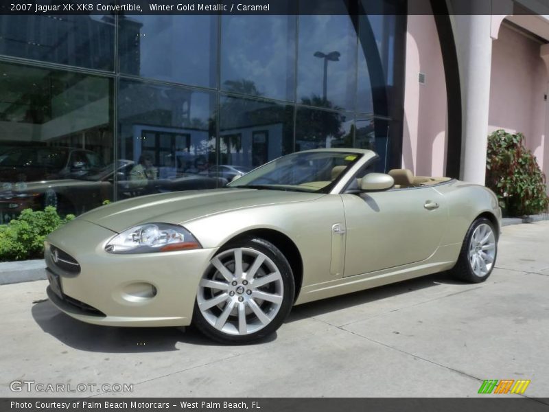Winter Gold Metallic / Caramel 2007 Jaguar XK XK8 Convertible