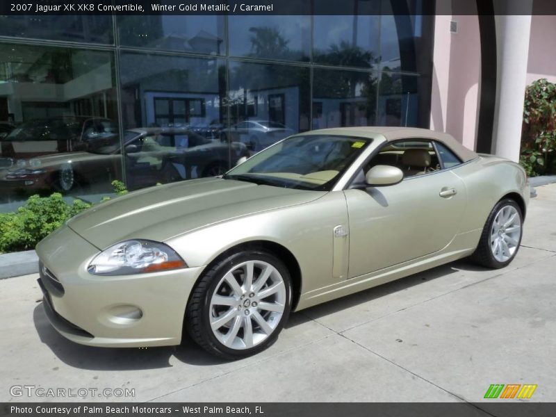 Winter Gold Metallic / Caramel 2007 Jaguar XK XK8 Convertible