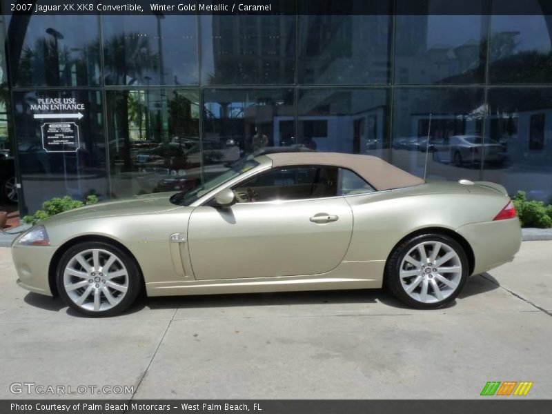 Winter Gold Metallic / Caramel 2007 Jaguar XK XK8 Convertible