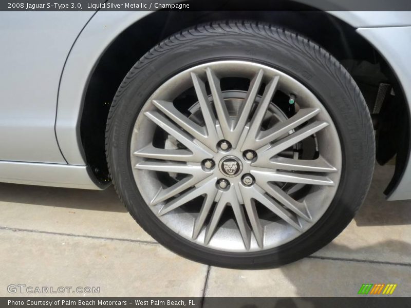 Liquid Silver Metallic / Champagne 2008 Jaguar S-Type 3.0
