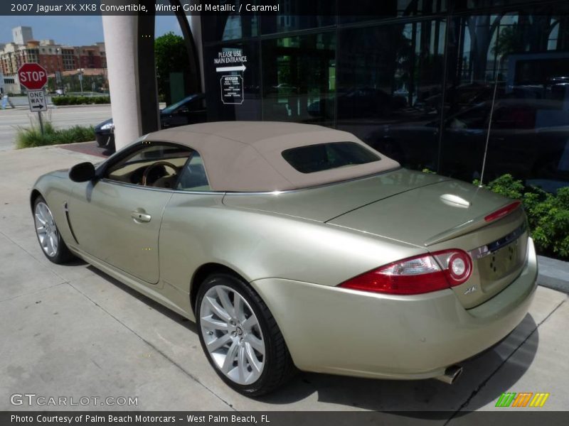 Winter Gold Metallic / Caramel 2007 Jaguar XK XK8 Convertible
