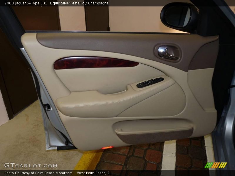 Liquid Silver Metallic / Champagne 2008 Jaguar S-Type 3.0
