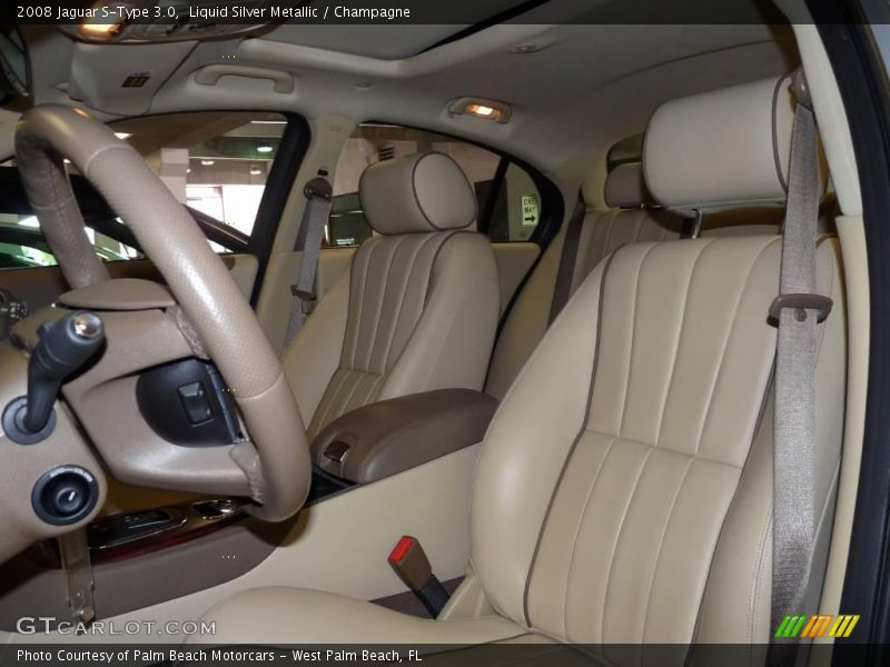 Liquid Silver Metallic / Champagne 2008 Jaguar S-Type 3.0