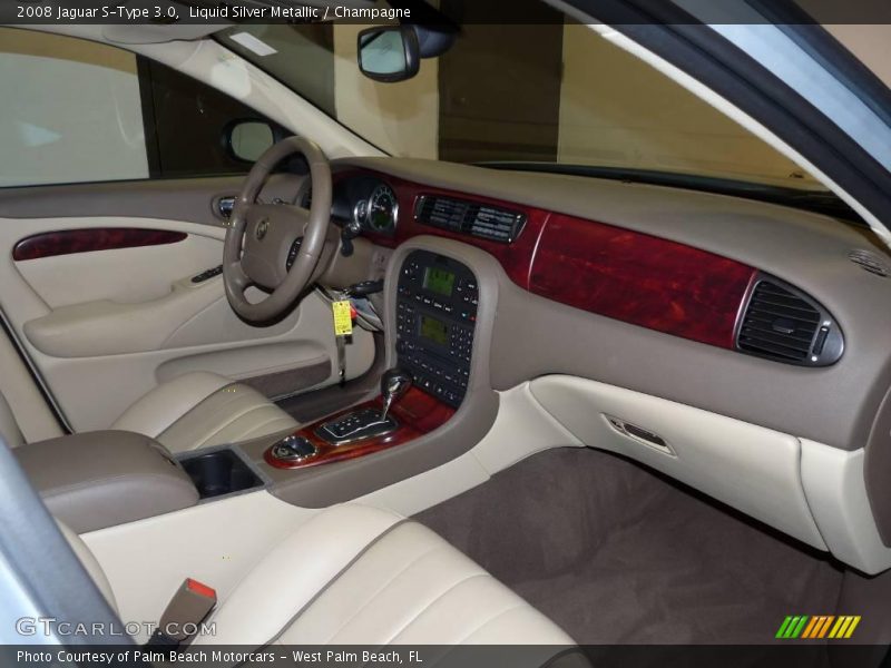 Liquid Silver Metallic / Champagne 2008 Jaguar S-Type 3.0