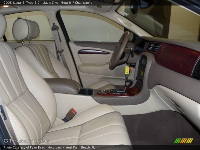 Liquid Silver Metallic / Champagne 2008 Jaguar S-Type 3.0