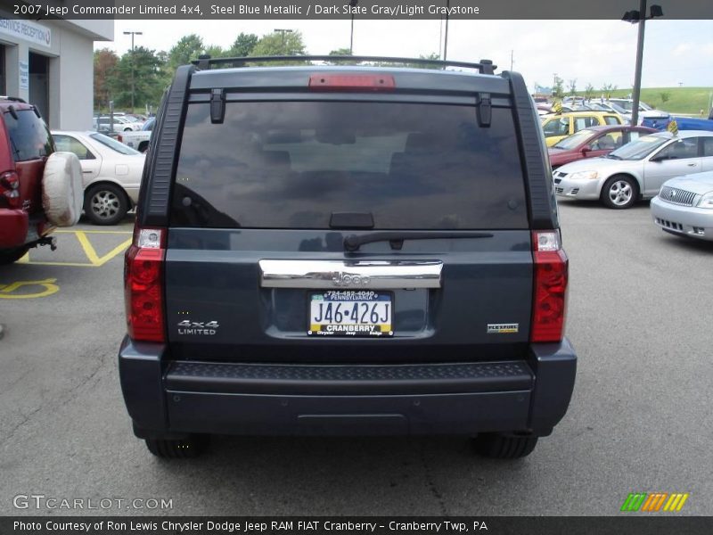 Steel Blue Metallic / Dark Slate Gray/Light Graystone 2007 Jeep Commander Limited 4x4
