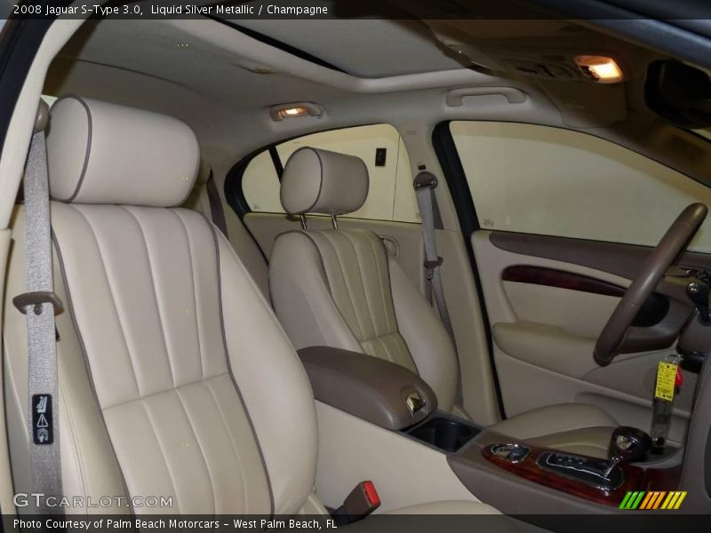 Liquid Silver Metallic / Champagne 2008 Jaguar S-Type 3.0