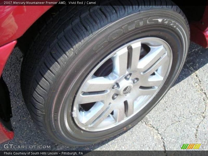Vivid Red / Camel 2007 Mercury Mountaineer Premier AWD