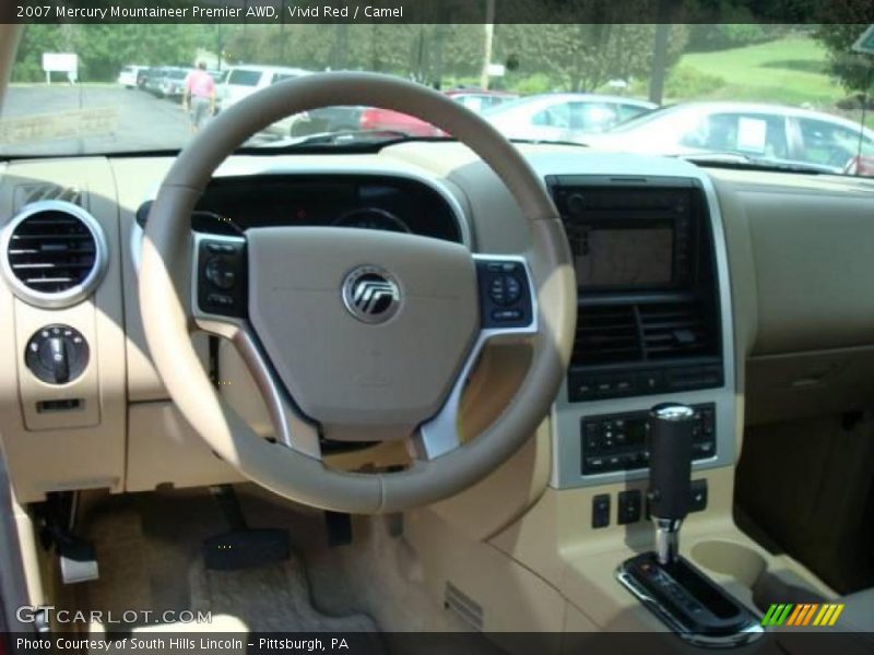 Vivid Red / Camel 2007 Mercury Mountaineer Premier AWD