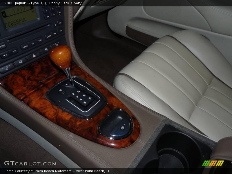 Ebony Black / Ivory 2008 Jaguar S-Type 3.0