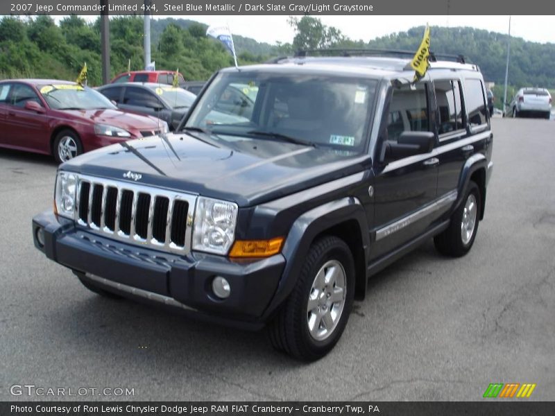 Steel Blue Metallic / Dark Slate Gray/Light Graystone 2007 Jeep Commander Limited 4x4