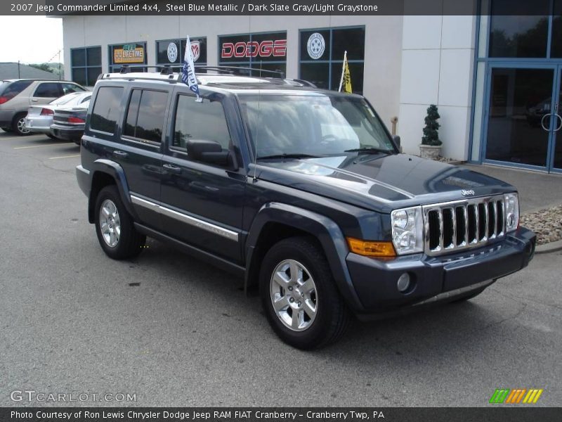 Steel Blue Metallic / Dark Slate Gray/Light Graystone 2007 Jeep Commander Limited 4x4