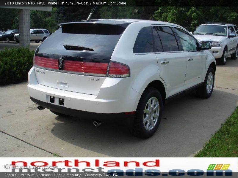 White Platinum Tri-Coat / Medium Light Stone 2010 Lincoln MKX FWD