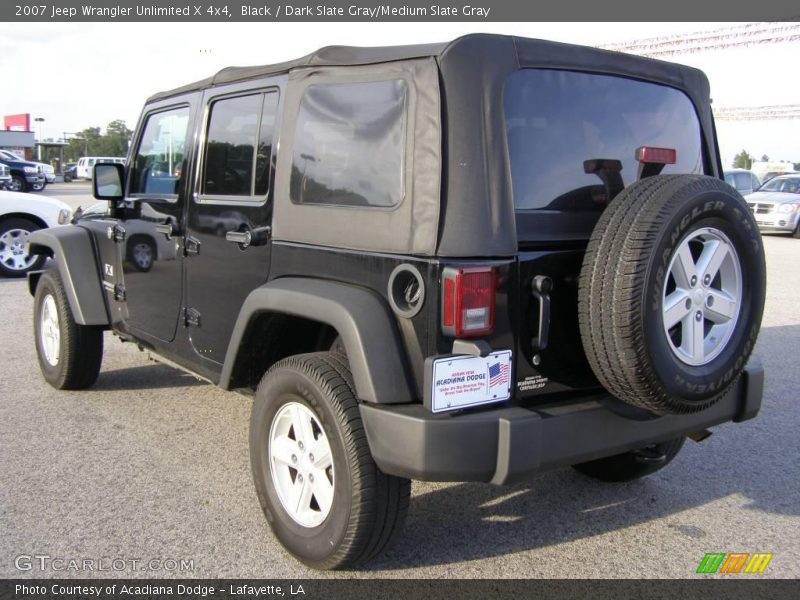 Black / Dark Slate Gray/Medium Slate Gray 2007 Jeep Wrangler Unlimited X 4x4