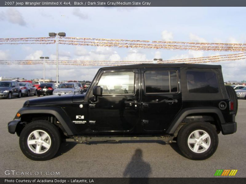 Black / Dark Slate Gray/Medium Slate Gray 2007 Jeep Wrangler Unlimited X 4x4