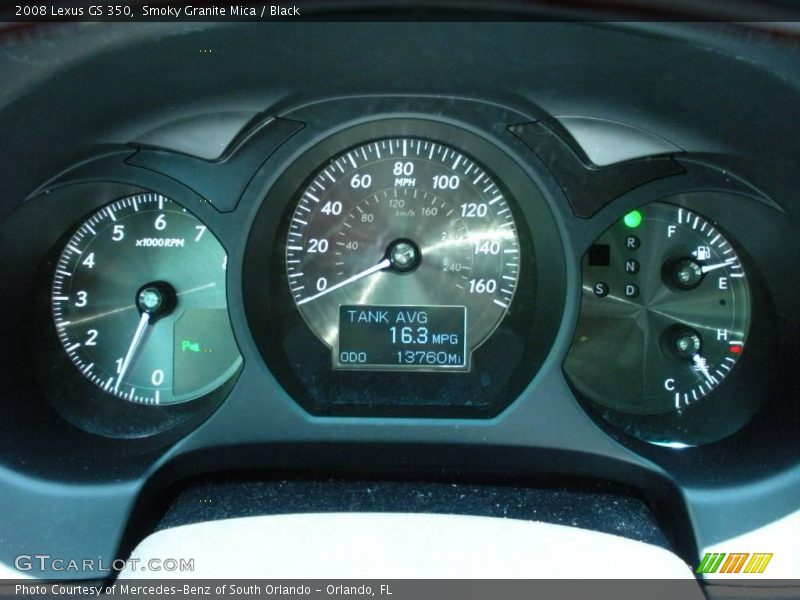 Smoky Granite Mica / Black 2008 Lexus GS 350
