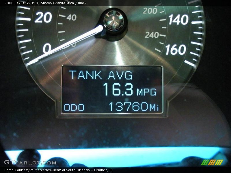 Smoky Granite Mica / Black 2008 Lexus GS 350