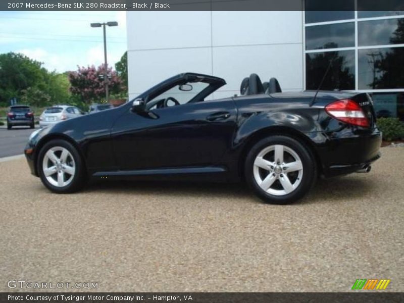 Black / Black 2007 Mercedes-Benz SLK 280 Roadster