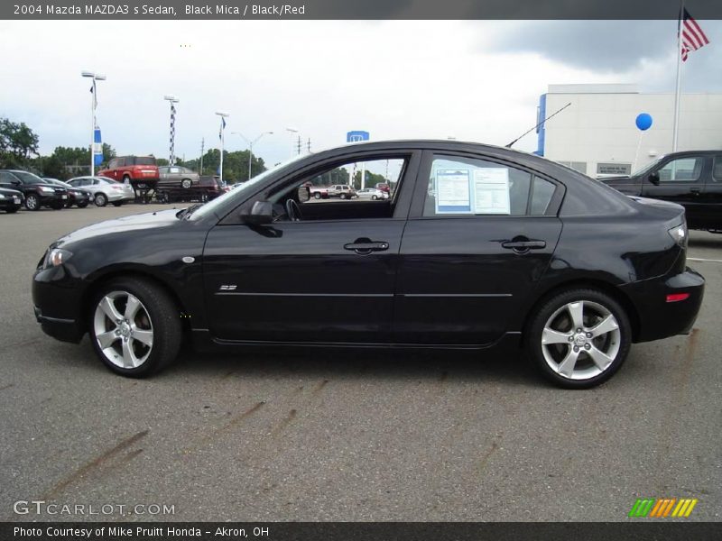 Black Mica / Black/Red 2004 Mazda MAZDA3 s Sedan