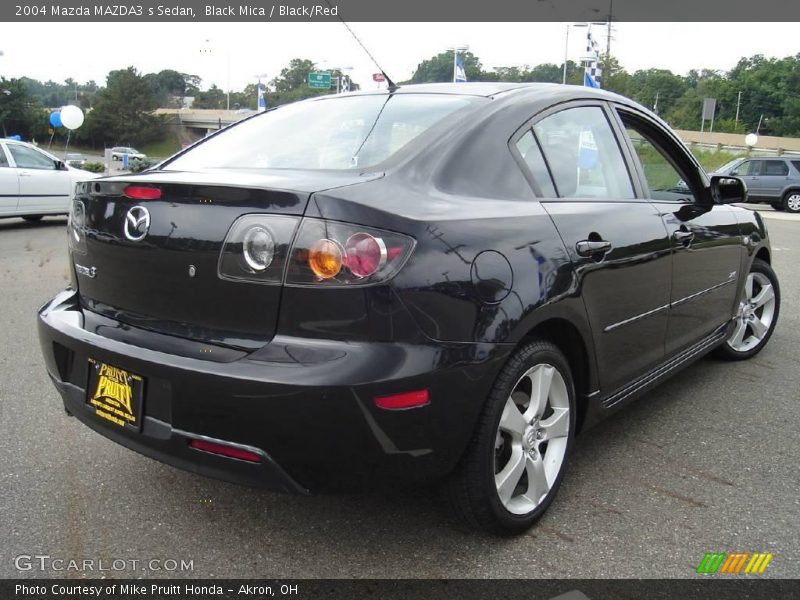 Black Mica / Black/Red 2004 Mazda MAZDA3 s Sedan