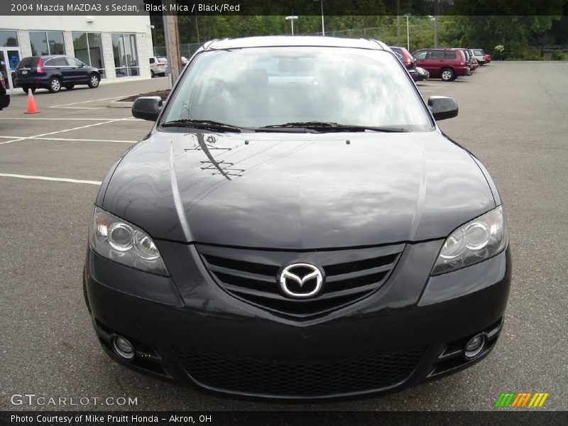 Black Mica / Black/Red 2004 Mazda MAZDA3 s Sedan