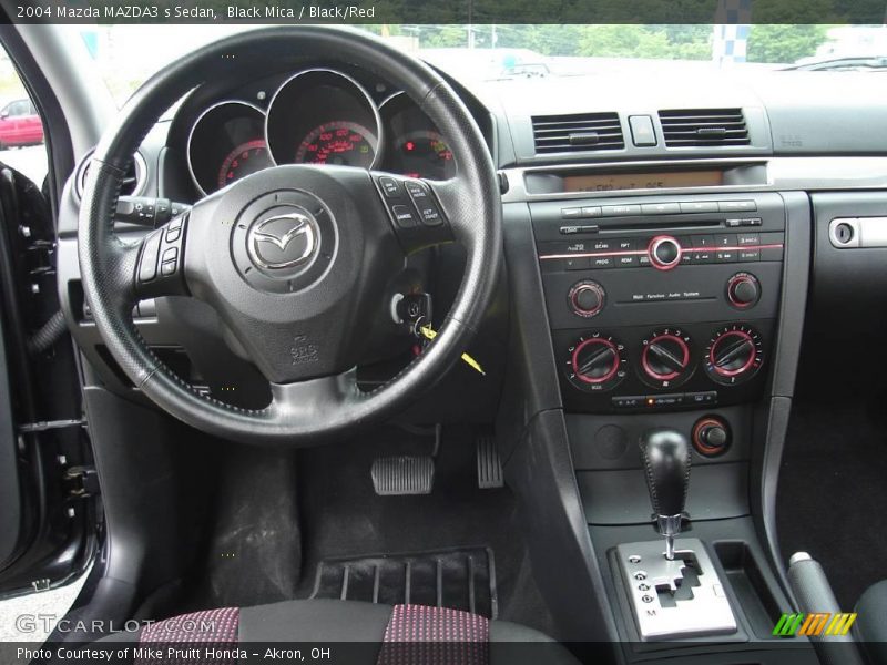 Black Mica / Black/Red 2004 Mazda MAZDA3 s Sedan