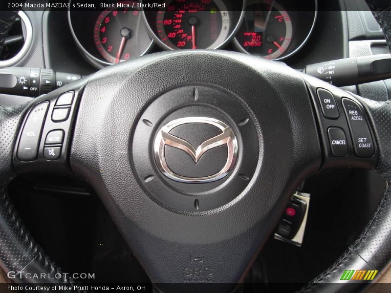 Black Mica / Black/Red 2004 Mazda MAZDA3 s Sedan