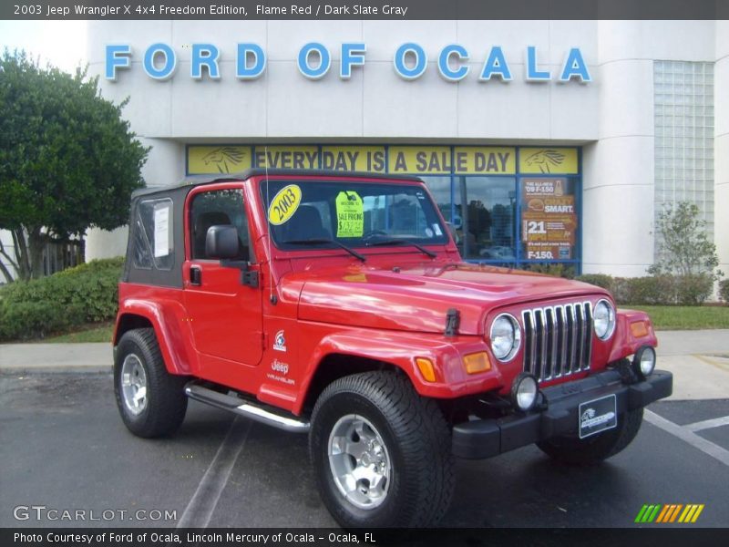 Flame Red / Dark Slate Gray 2003 Jeep Wrangler X 4x4 Freedom Edition