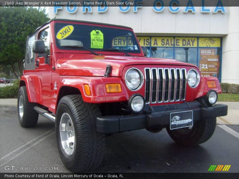 Flame Red / Dark Slate Gray 2003 Jeep Wrangler X 4x4 Freedom Edition