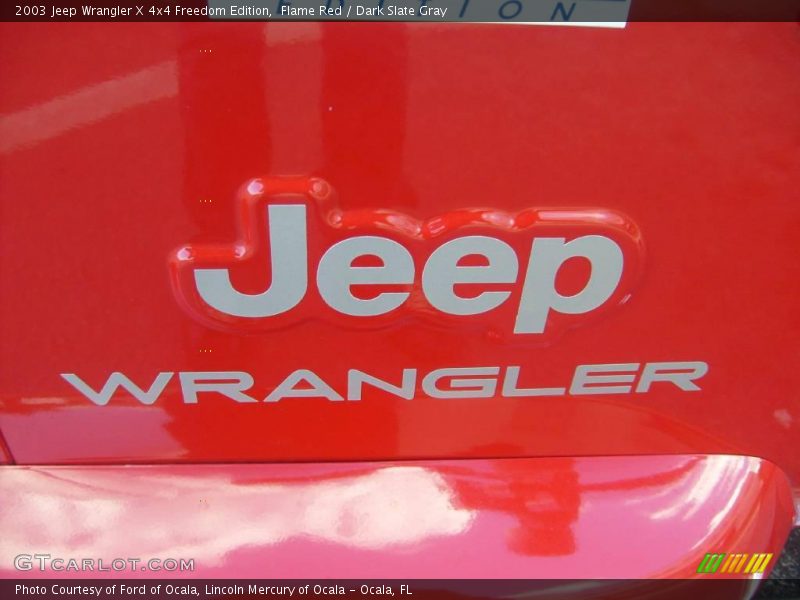 Flame Red / Dark Slate Gray 2003 Jeep Wrangler X 4x4 Freedom Edition