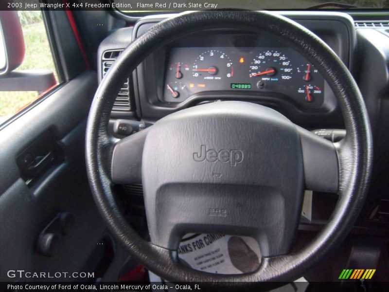 Flame Red / Dark Slate Gray 2003 Jeep Wrangler X 4x4 Freedom Edition