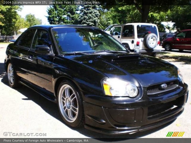 Java Black Pearl / Blue Ecsaine/Black 2004 Subaru Impreza WRX STi