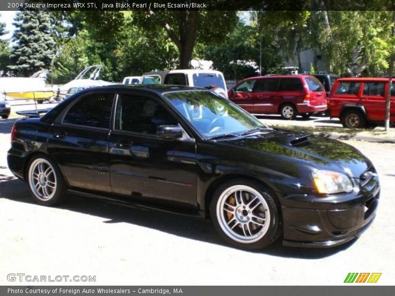 Java Black Pearl / Blue Ecsaine/Black 2004 Subaru Impreza WRX STi