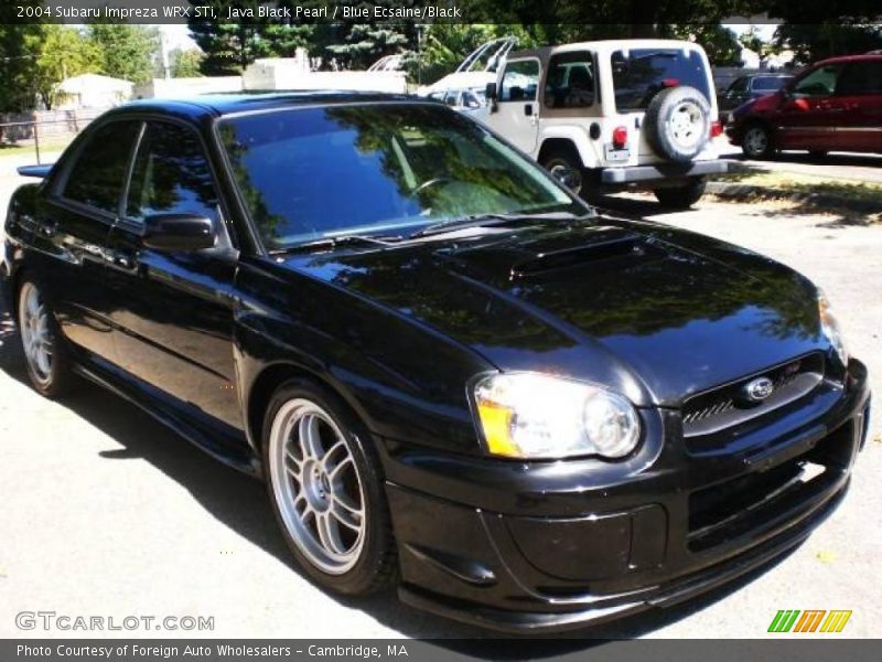 Java Black Pearl / Blue Ecsaine/Black 2004 Subaru Impreza WRX STi
