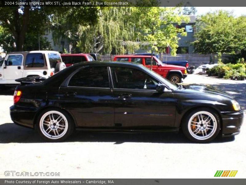 Java Black Pearl / Blue Ecsaine/Black 2004 Subaru Impreza WRX STi
