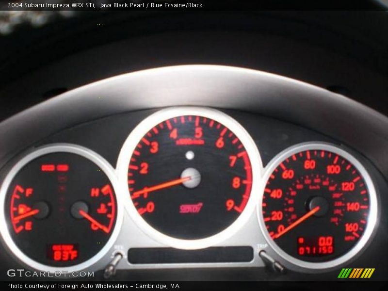 Java Black Pearl / Blue Ecsaine/Black 2004 Subaru Impreza WRX STi