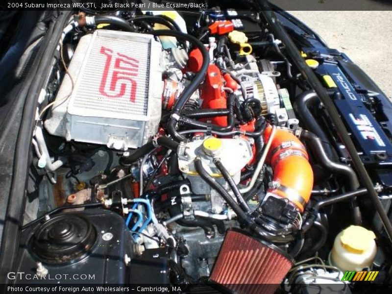 Java Black Pearl / Blue Ecsaine/Black 2004 Subaru Impreza WRX STi