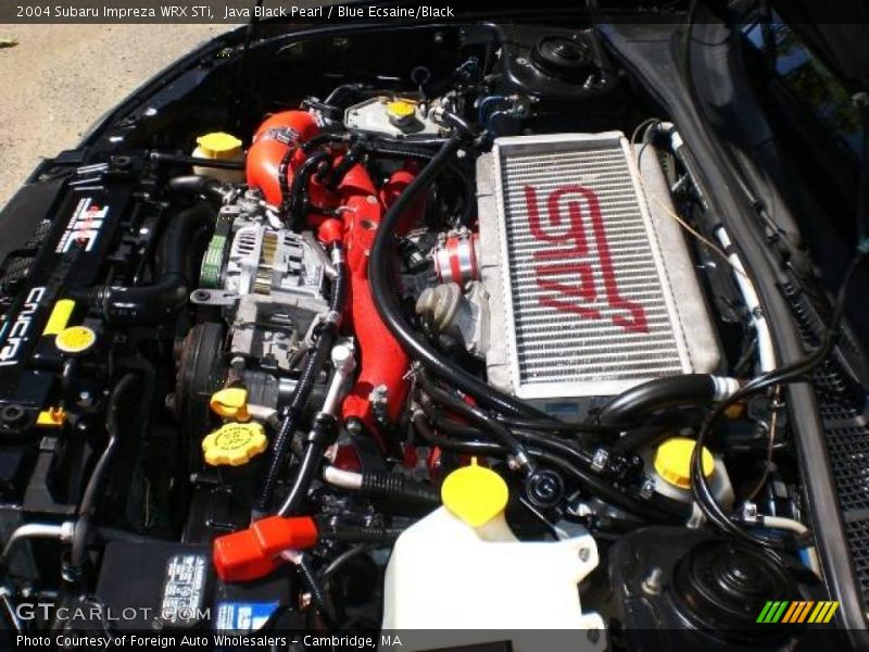 Java Black Pearl / Blue Ecsaine/Black 2004 Subaru Impreza WRX STi