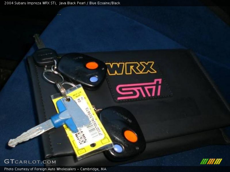 Java Black Pearl / Blue Ecsaine/Black 2004 Subaru Impreza WRX STi