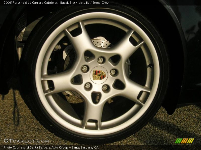 Basalt Black Metallic / Stone Grey 2006 Porsche 911 Carrera Cabriolet