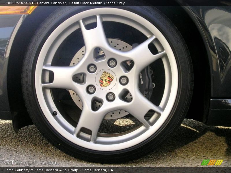 Basalt Black Metallic / Stone Grey 2006 Porsche 911 Carrera Cabriolet