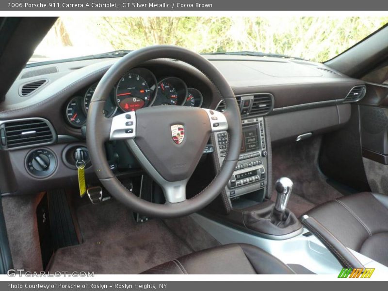 GT Silver Metallic / Cocoa Brown 2006 Porsche 911 Carrera 4 Cabriolet